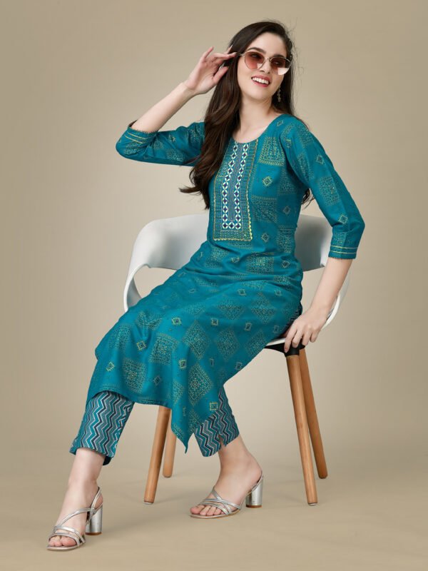 Rama Green -Premium Kurti with Pant
